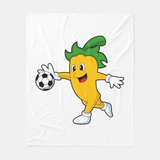 Pepper Vegan als Voetbalspeler met Soccer.PNG Fleece Deken (Voorkant)