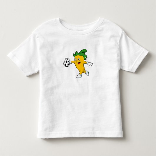 Pepper Vegan als Voetbalspeler met Soccer.PNG Kinder Shirts (Voorkant)