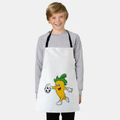 Pepper Vegan als Voetbalspeler met Soccer.PNG Schort (Gedragen)