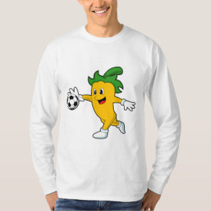 Pepper Vegan als Voetbalspeler met Soccer.PNG T-shirt