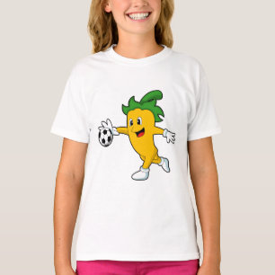 Pepper Vegan als Voetbalspeler met Soccer.PNG T-shirt