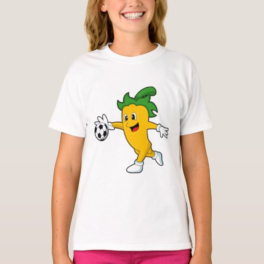Pepper Vegan als Voetbalspeler met Soccer.PNG T-shirt (Voorkant)