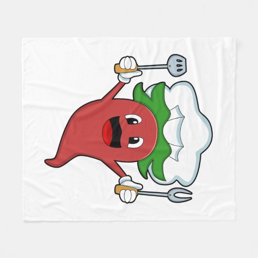 Pepper Vegan Cook Fleece Deken (Voorkant (Horizontaal))