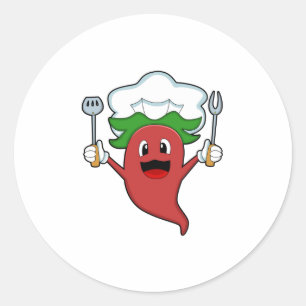 Pepper Vegan Cook Ronde Sticker