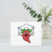 Pepper Vegan Kook Briefkaart (Staand voorkant)