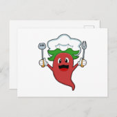 Pepper Vegan Kook Briefkaart (Voorkant / Achterkant)