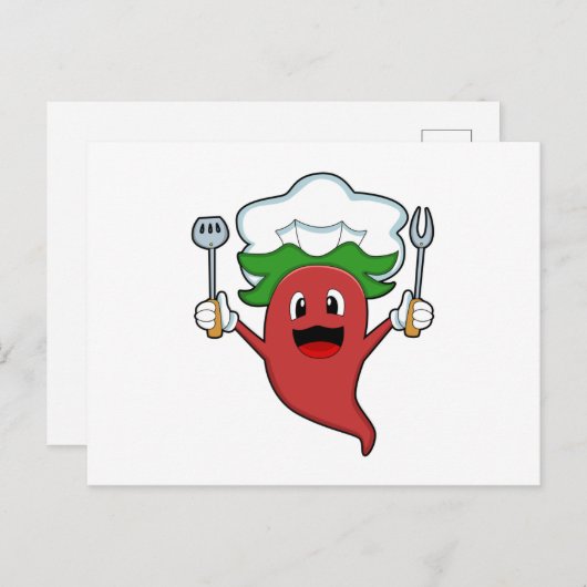 Pepper Vegan Kook Briefkaart (Voorkant / Achterkant)