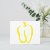 Pepper vegetable-pictogram briefkaart (Staand voorkant)