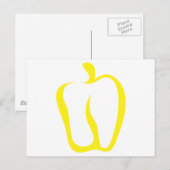 Pepper vegetable-pictogram briefkaart (Voorkant / Achterkant)