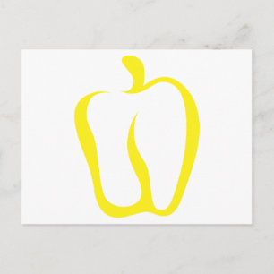 Pepper vegetable-pictogram briefkaart