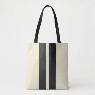 Pepper Wit 🏁 Mini Racing Strepen Tote Bag