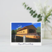 Pepperell MA New Covered Bridge Briefkaart (Staand voorkant)