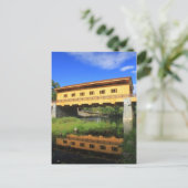 Pepperell MA New Covered Bridge River Uitzicht Briefkaart (Staand voorkant)
