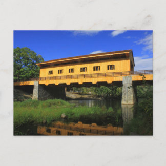 Pepperell MA New Covered Bridge River Uitzicht Briefkaart