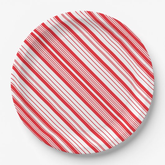 Peppermint 9-inch papieren Borden Papieren Bordje (Voorkant)