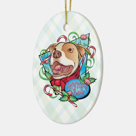 Peppermint Bark Keramisch Ornament (Links)