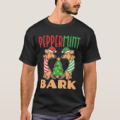 Peppermint Bark Kerstmis Dachshund Dog T-shirt (Voorkant)