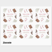Peppermint Bark Recipe Kit Holiday Gift Vierkante Sticker (Vel)