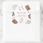 Peppermint Bark Recipe Kit Holiday Gift Vierkante Sticker (Tas)