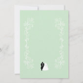 Peppermint bruid en bruidegom bruiloft receptie kaart (Achterkant)
