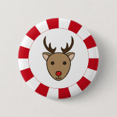 Peppermint-Button voor kerstrendieren Ronde Button 5,7 Cm (Voorkant)