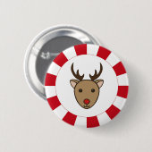 Peppermint-Button voor kerstrendieren Ronde Button 5,7 Cm (Voorkant /achterkant)