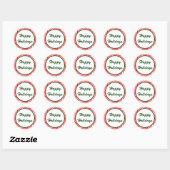 Peppermint Candy Cane Border Vakantie Stickers (Vel)