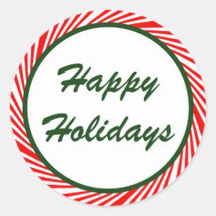 Peppermint Candy Cane Border Vakantie Stickers