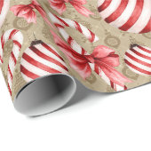 Peppermint Candy Cane Gift Wrap Paper Cadeaupapier (Rol Hoek)