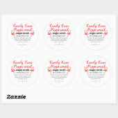 Peppermint Candy Cane Homemade Sugar Scrub Custom Ronde Sticker (Vel)