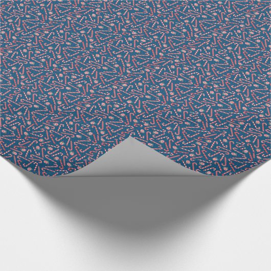 Peppermint Candy Cane kerstinpakpapier Cadeaupapier (Hoek)