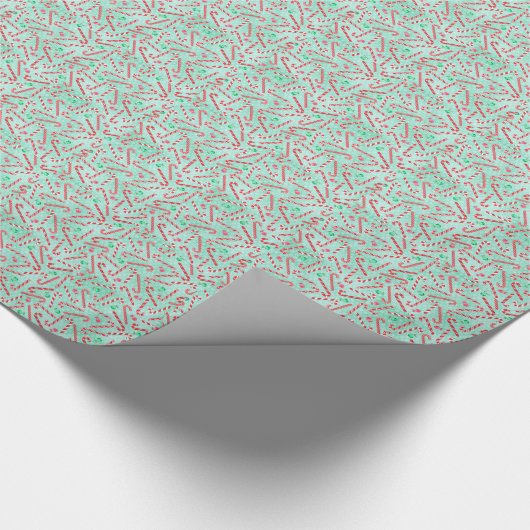 Peppermint Candy Cane kerstinpakpapier Cadeaupapier (Hoek)