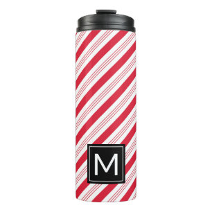 Peppermint Candy Cane Kerstmis Thermal Tumbler Thermosbeker