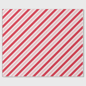 Peppermint Candy Cane Kerstrood wit patroon Cadeaupapier (Vlak)