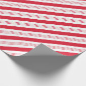 Peppermint Candy Cane Kerstrood wit patroon Cadeaupapier (Hoek)