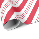Peppermint Candy Cane Kerstrood wit patroon Cadeaupapier (Rol Hoek)