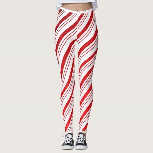 Peppermint Candy Cane Leggings (Voorkant)