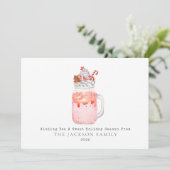 Peppermint Candy Cane Milkshake Sweet Feestdagenkaart (Staand voorkant)