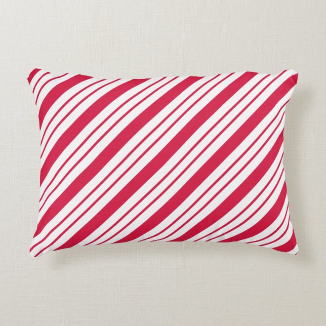 Peppermint Candy Cane Pillow Accent Kussen (Voorkant)