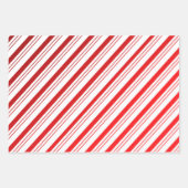Peppermint Candy Cane Striped  Inpakpapier Vel (Voorkant 3)