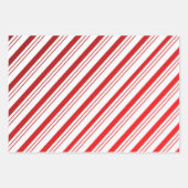 Peppermint Candy Cane Striped  Inpakpapier Vel (Voorkant)