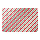 Peppermint Candy Cane Stripes Pattern (rood/groen) Badmat (Voorkant)