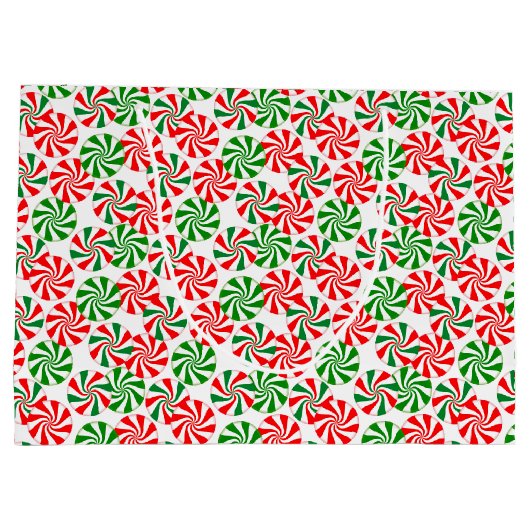 Peppermint Candy Cane Swirl Pattern Groot Cadeauzakje (Achterkant)