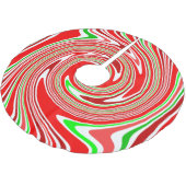 Peppermint Candy Cane Swirl Red Green White Kerstboom Rok (Gekanteld)