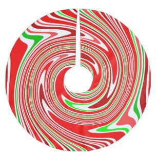 Peppermint Candy Cane Swirl Red Green White Kerstboom Rok