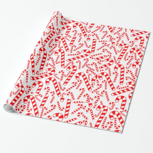 Peppermint Candy Canes Cadeaupapier (Uitgerold)