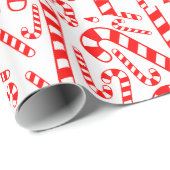 Peppermint Candy Canes Cadeaupapier (Rol Hoek)
