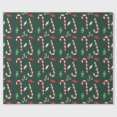 Peppermint Candy Canes Cadeaupapier (Vlak)