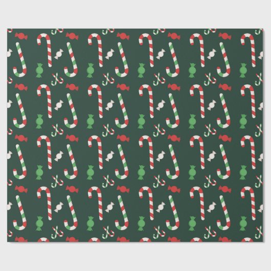 Peppermint Candy Canes Cadeaupapier (Vlak)
