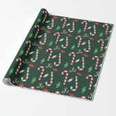 Peppermint Candy Canes Cadeaupapier (Uitgerold)